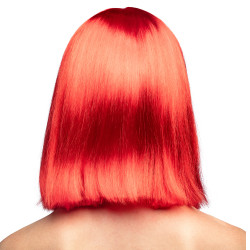 Paruka neonově červená dámská Dance